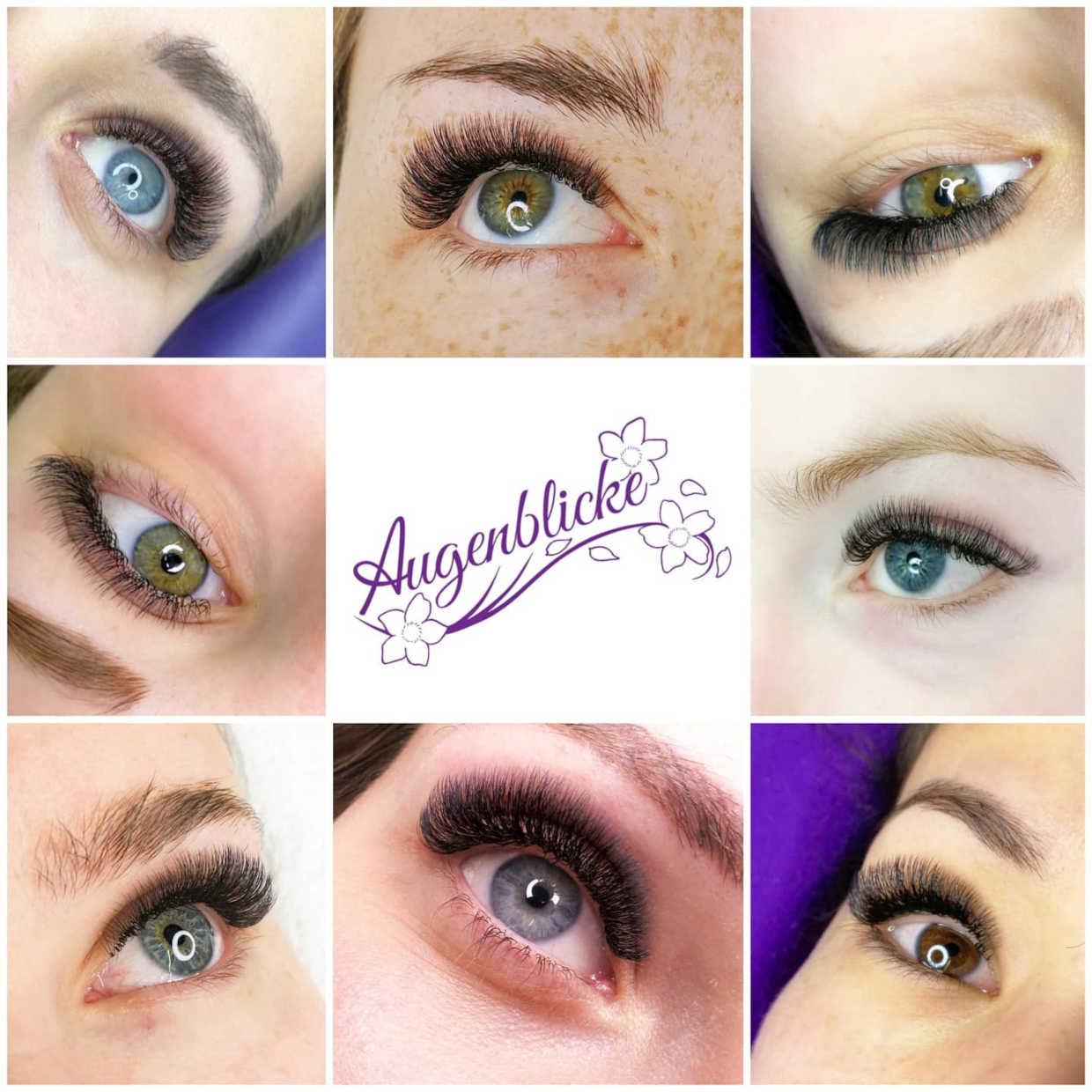 Wimpern verlängerung Collage