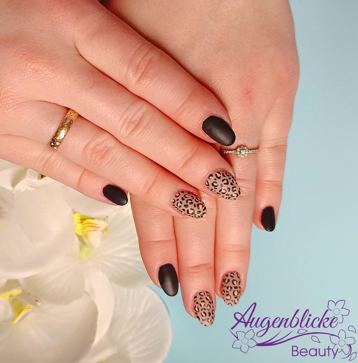 shellac leopard schwarz